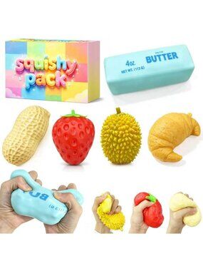 Toys | 5pack Crunchy Squishy Fidget Toys Slow Rising Sensory Stress ...